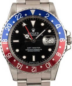 HandMade The Rolex Steel GMT-Master 16750 Pepsi Bezel Insert tt