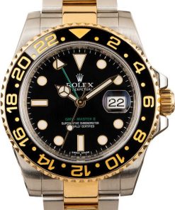 HandMade The GMT Master II Rolex Steel and Gold 116713 Black