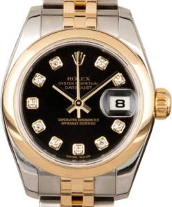 HandMade The Rolex Datejust 179163 Black Diamond Dial
