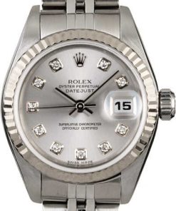 HandMade The Rolex Ladies Datejust 79174 Rhodium Diamond Dial