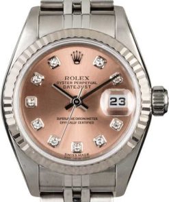 HandMade The Rolex Ladies Datejust 79174 Salmon Diamond Dial
