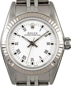 HandMade The Rolex Ladies Oyster Perpetual 76094 White Roman