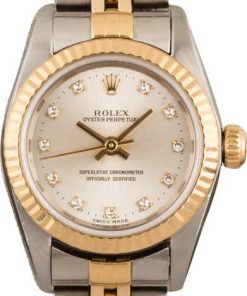 HandMade The Rolex Ladies Oyster Perpetual 76193 Diamond Dial
