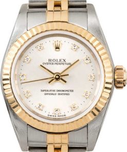 HandMade The Rolex Ladies Oyster Perpetual 76193 Diamonds
