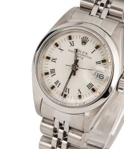 Alternative view of HandMade The Ladies Rolex Date 6916 White Roman Doorstop Dial