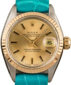 HandMade The Rolex Date 6917 Teal Strap