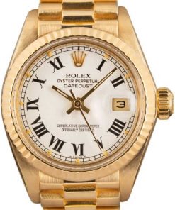 HandMade The Ladies Rolex President 6917 White Buckley Dial