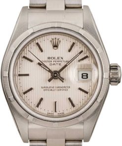 HandMade The Rolex Date 79190 Silver Tapestry Dial