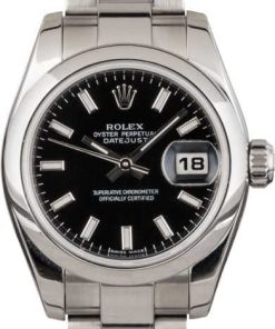 HandMade The Rolex Lady Datejust 179160 Black Index Dial