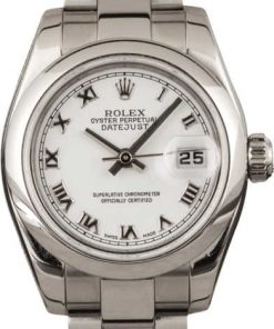 HandMade The Rolex Ladies Datejust 179160 White Roman Dial