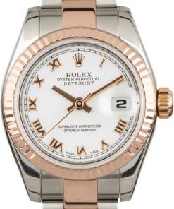 HandMade The Rolex Ladies Everose Datejust 179171 White Roman