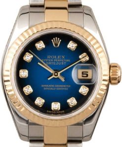 HandMade The Rolex Datejust 179173 Blue Vignette Diamond Dial
