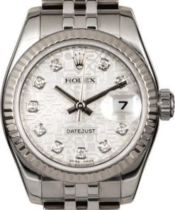 HandMade The Rolex Lady Datejust 179174 Silver Diamond Jubilee Dial