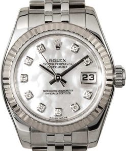 HandMade The Certified Rolex Ladies Datejust 179174 MOP Diamond Dial