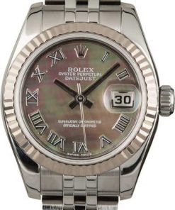 HandMade The Rolex Ladies Datejust 179174 Black MOP Dial