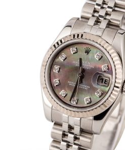 Alternative view of HandMade The Rolex Datejust 179174 Black MOP Diamond Dial