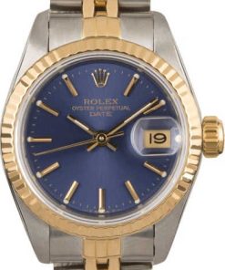 HandMade The Rolex Lady Datejust 69173 Two Tone Jubilee Band with Blue Dial