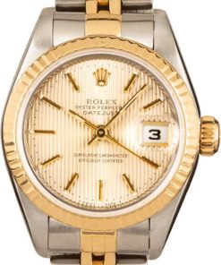 HandMade The Two Tone Rolex Lady Datejust 69173 Champagne Tapestry Dial