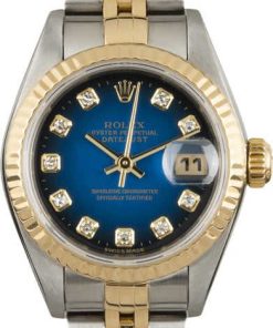 HandMade The Rolex Ladies Datejust 79173 Blue Vignette Diamond Dial