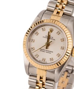 Alternative view of HandMade The Rolex Oyster Perpetual 67193 Silver Diamond Dial