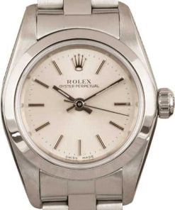 HandMade The Rolex Lady Oyster Perpetual 76080 Silver Dial T