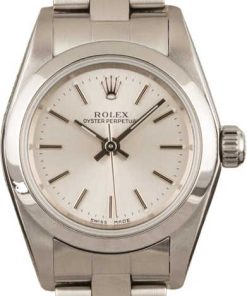 HandMade The Rolex Lady Oyster Perpetual 76080 Silver Dial