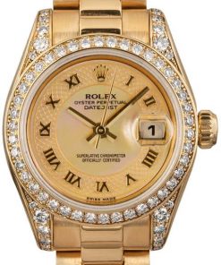 HandMade The Lady Rolex President 179158 Yellow gold