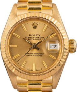 HandMade The Ladies Rolex President 6917 Yellow Gold
