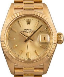 HandMade The Ladies Rolex President 6917 Champagne Dial
