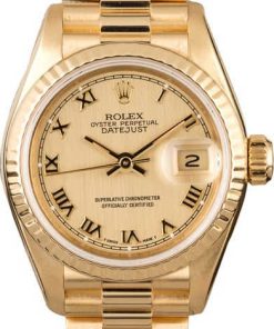 HandMade The Rolex Ladies Datejust 69178 Champagne Roman Dial