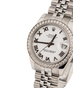 Alternative view of HandMade The Rolex Datejust 178384 White Roman Dial