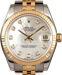 HandMade The Mid-Size Rolex Datejust 178273 MOP Diamond Dial