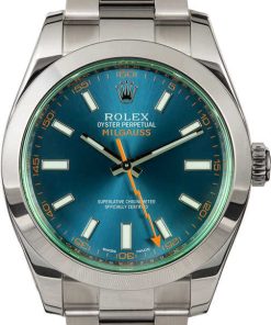 HandMade The Rolex Milgauss 116400GV Green Crystal Blue Dial TT