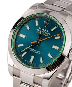 Alternative view of HandMade The Rolex Milgauss 116400GV Green Sapphire Crystal Blue Dial