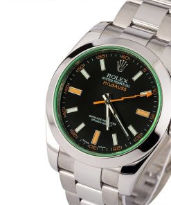 Alternative view of HandMade The Black Dial Rolex Milgauss 116400V w/ Green Crystal T