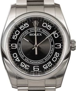HandMade The Unworn Rolex Oyster Perpetual 116000 Black Concentric Dial