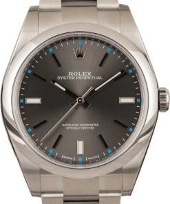 HandMade The Rolex Oyster Perpetual 114300 Dark Rhodium w/ Blue Accents