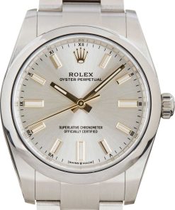 HandMade The Rolex Oyster Perpetual 34 124200 Silver Dial