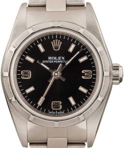 HandMade The Ladies Rolex Oyster Perpetual 76030 Black
