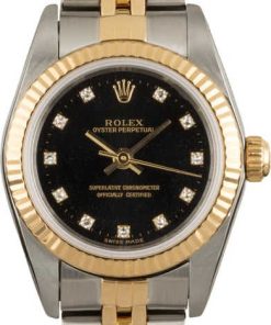 HandMade The Rolex Oyster Perpetual 76193 Black Diamond Dial