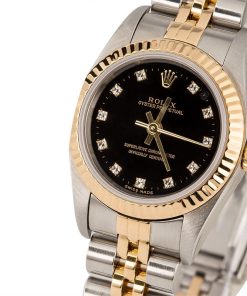 Alternative view of HandMade The Rolex Oyster Perpetual 76193 Black Diamond Dial