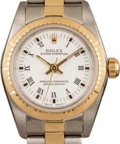 HandMade The Rolex Ladies Oyster Perpetual 76243 Two Tone Oyster
