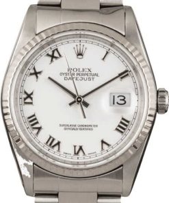 HandMade The Rolex Steel Datejust 16234 White Roman Dial
