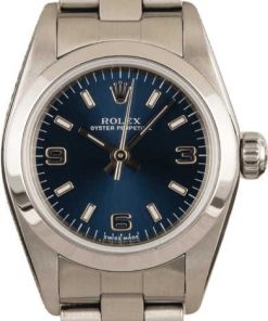 HandMade The Rolex Oyster Perpetual Ladies 76080 Blue Dial