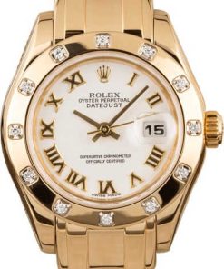 HandMade The Rolex Lady Pearlmaster 80318 Diamond Bezel 18K