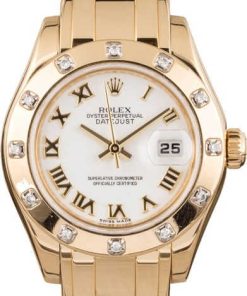 HandMade The Rolex Pearlmaster 80318 White Roman Dial