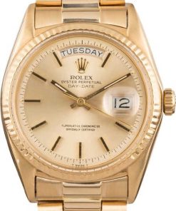 HandMade The Rolex President 1803 Champagne 'Pie Pan' Dial