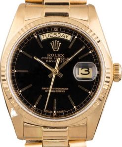 HandMade The Rolex President 18038 Day-Date Black Dial