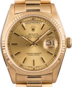 HandMade The Rolex President 18038 18K Yellow Gold