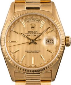 HandMade The Rolex President 18038 Champagne Tapestry Dial
